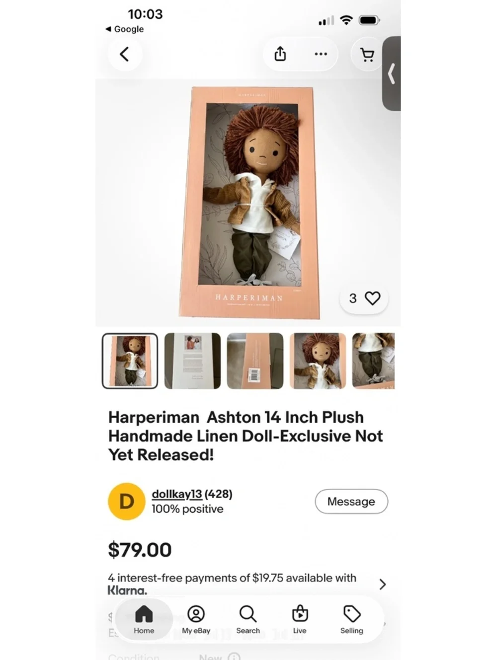 Harperiman Ashton 14 Inch Plush Handmade Linen Doll - Exclusive